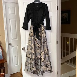 Cachet High Low Full Length Black Dress